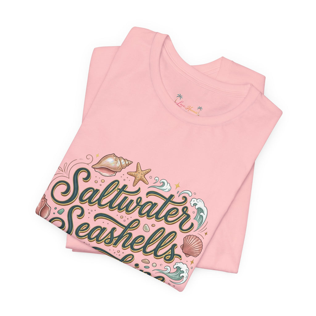 Saltwater Seashells Sunshine T-Shirt — Beachy Coastal Graphic Tee