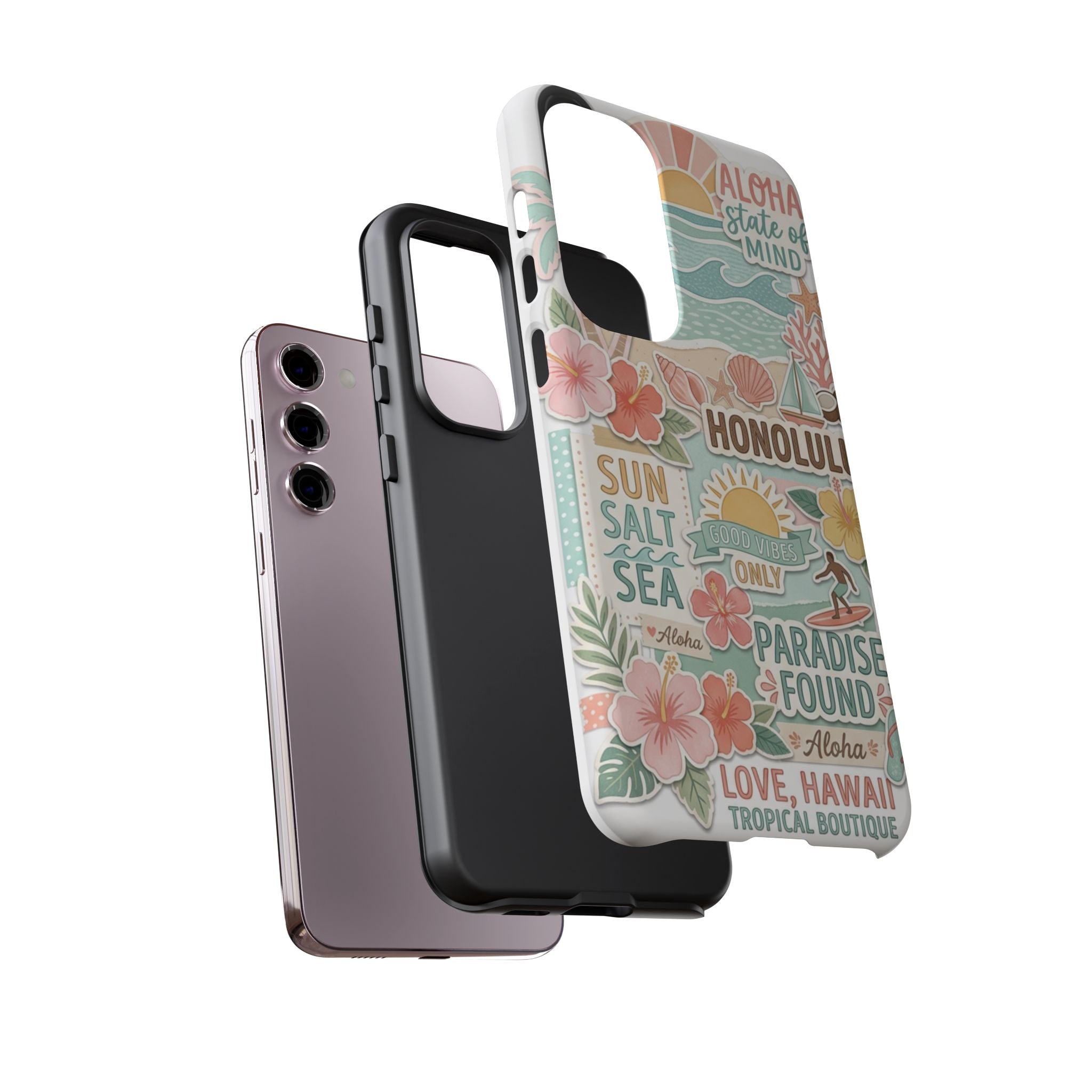 Hawaii Beach Collage Phone Case | Tropical Honolulu Floral Paradise