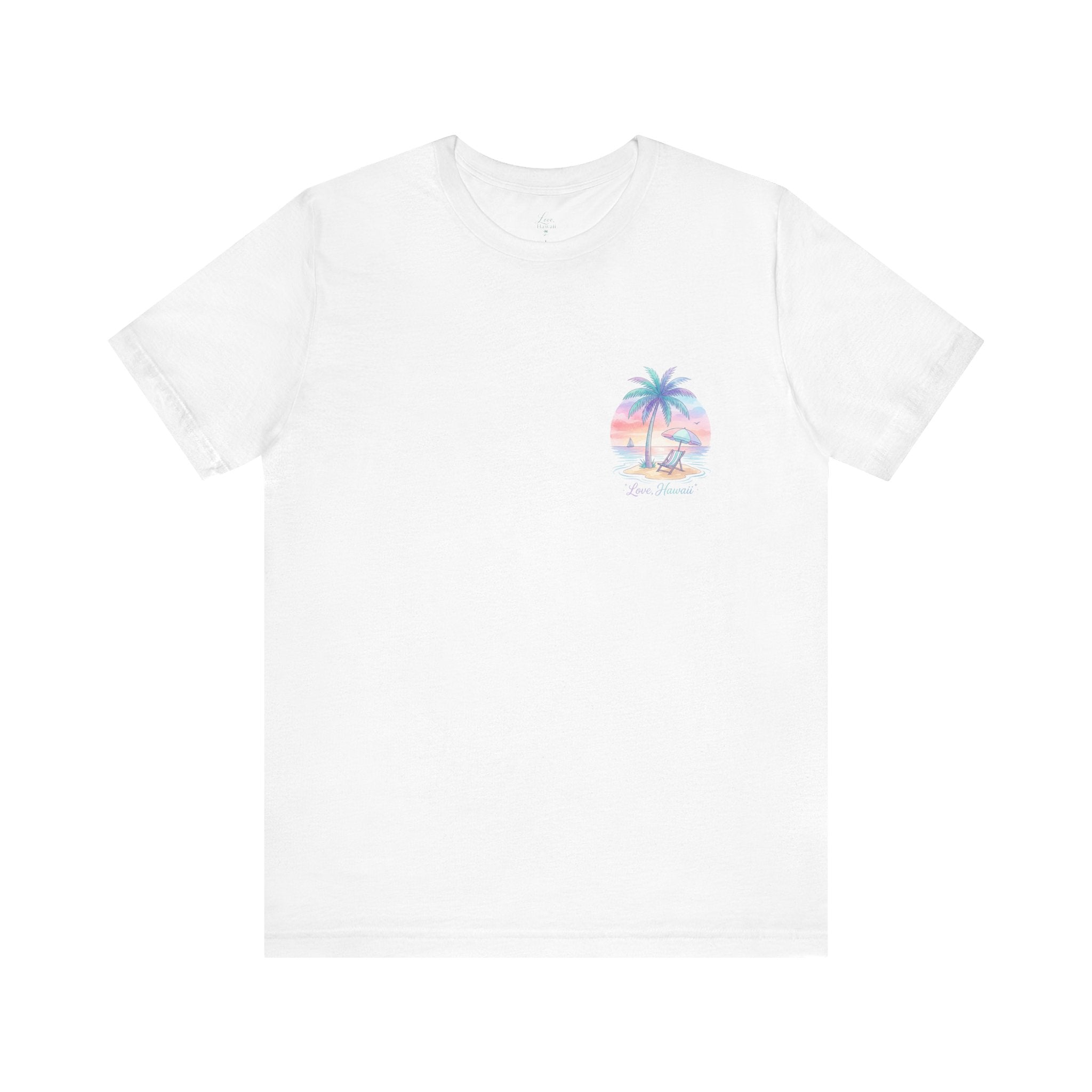 T-Shirt — Lanikai Hawaii Pastel Beach Palm Graphic Tee