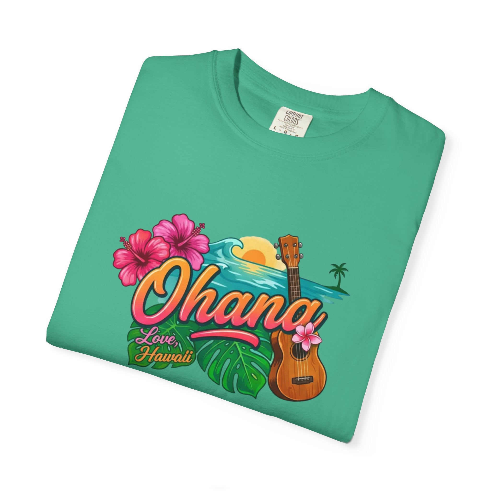 Ohana Tropical Sunset Tee-Love, Hawaii Collection