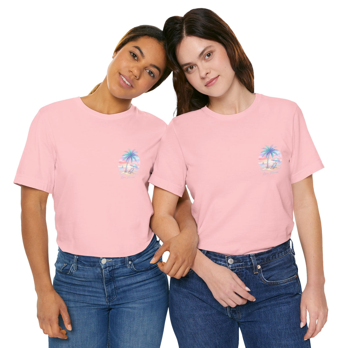 T-Shirt — Lanikai Hawaii Pastel Beach Palm Graphic Tee