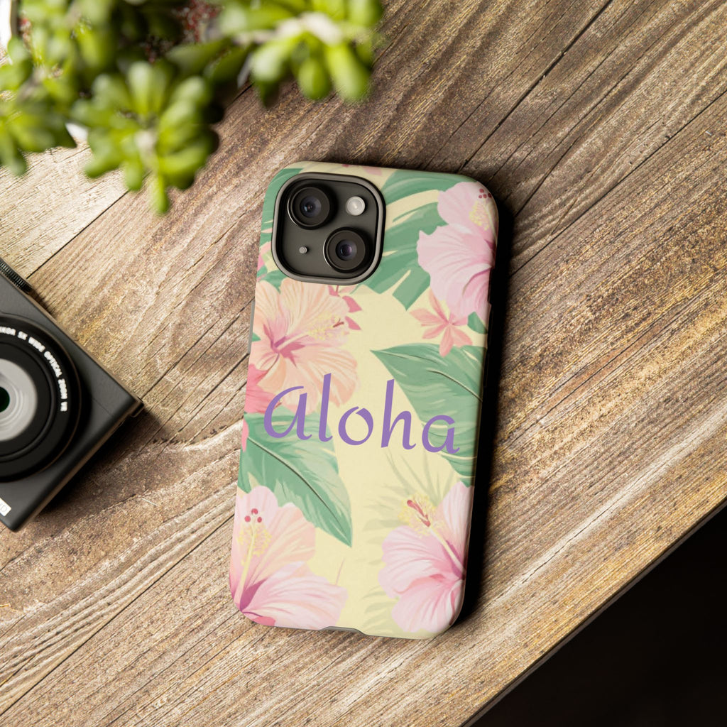 Aloha Floral Tough Phone Case — Tropical Hibiscus Protective Cover