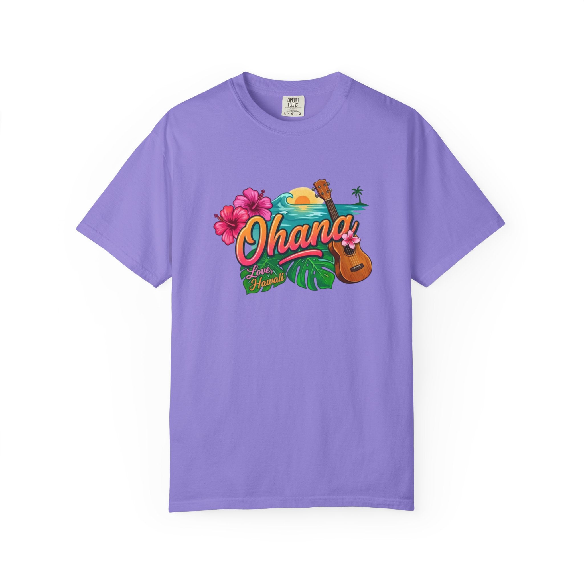 Ohana Tropical Sunset Tee-Love, Hawaii Collection