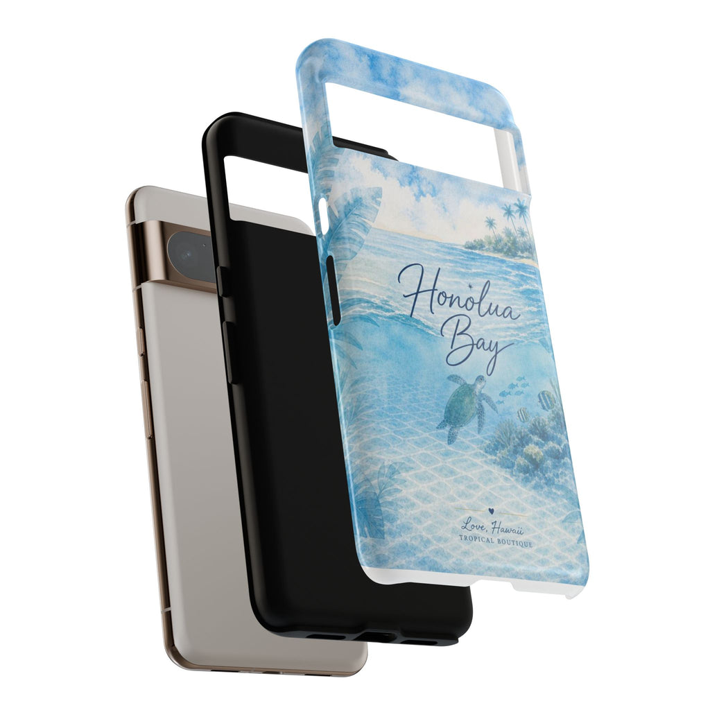 Honolua Bay Hawaii Tough Case | Sea Turtle Ocean Art | Tropical Watercolor Phone Cover