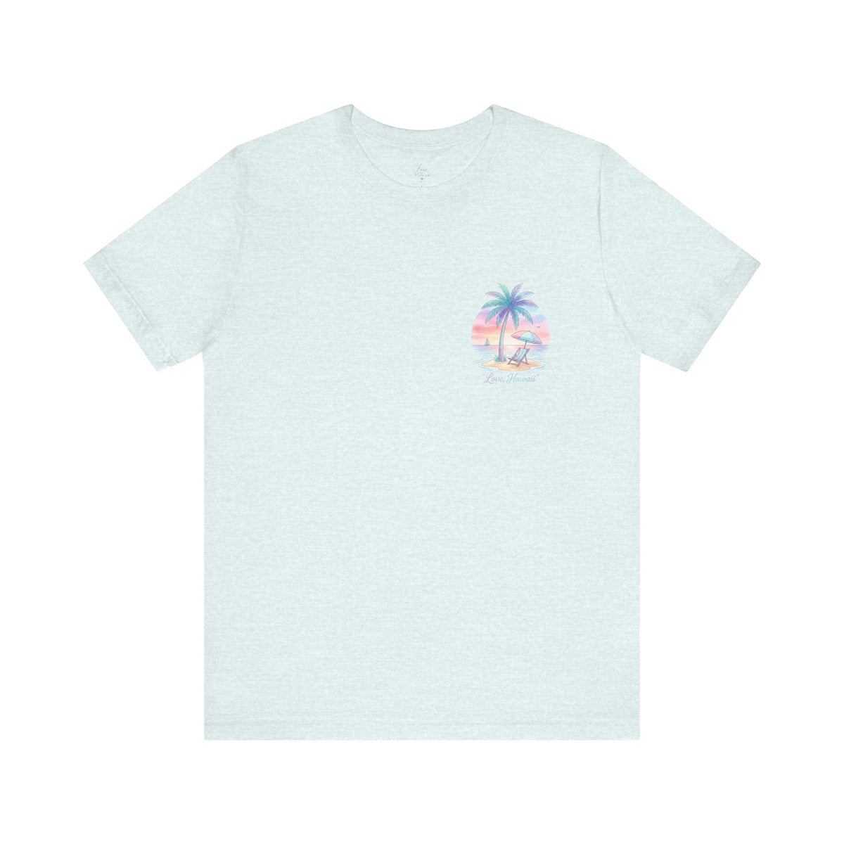 T-Shirt — Lanikai Hawaii Pastel Beach Palm Graphic Tee