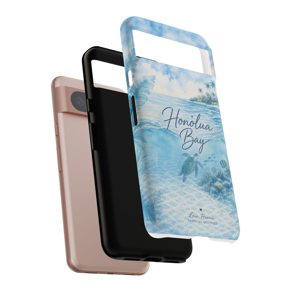 Honolua Bay Hawaii Tough Case | Sea Turtle Ocean Art | Tropical Watercolor Phone Cover