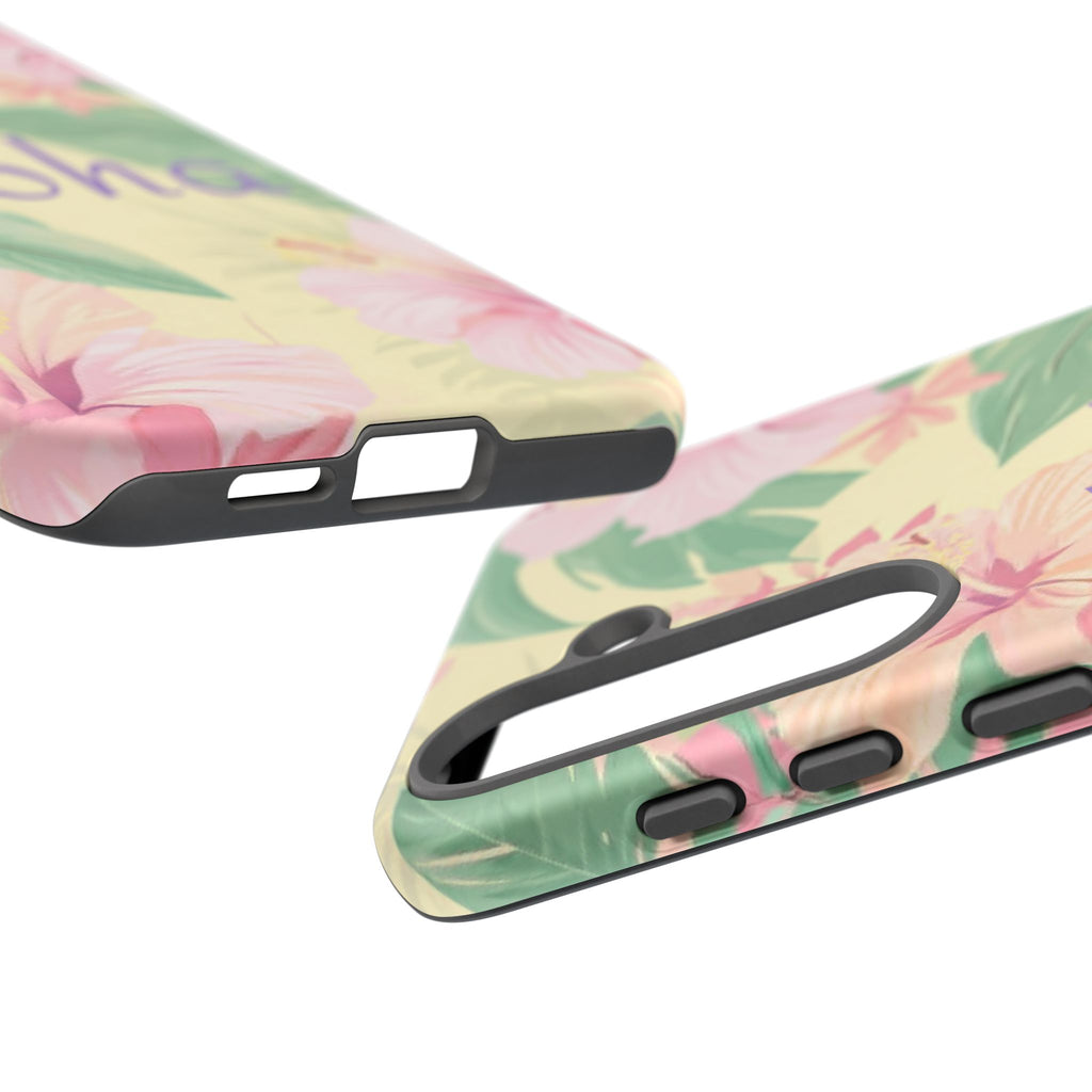 Aloha Floral Tough Phone Case — Tropical Hibiscus Protective Cover