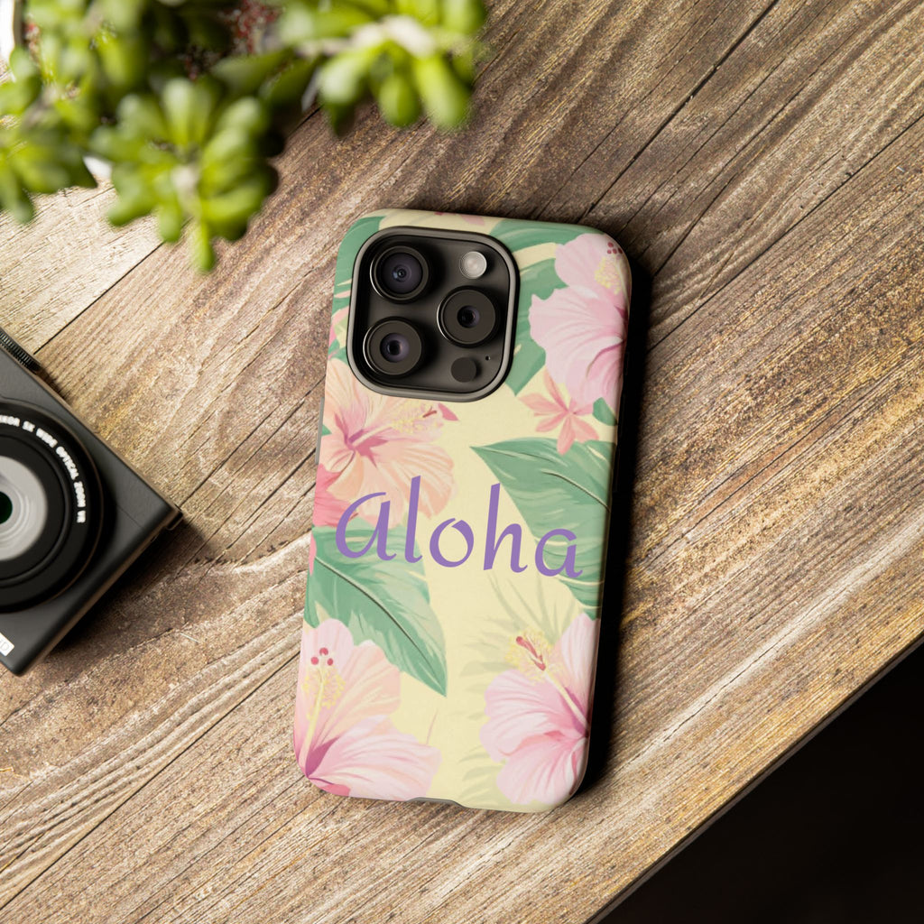 Aloha Floral Tough Phone Case — Tropical Hibiscus Protective Cover