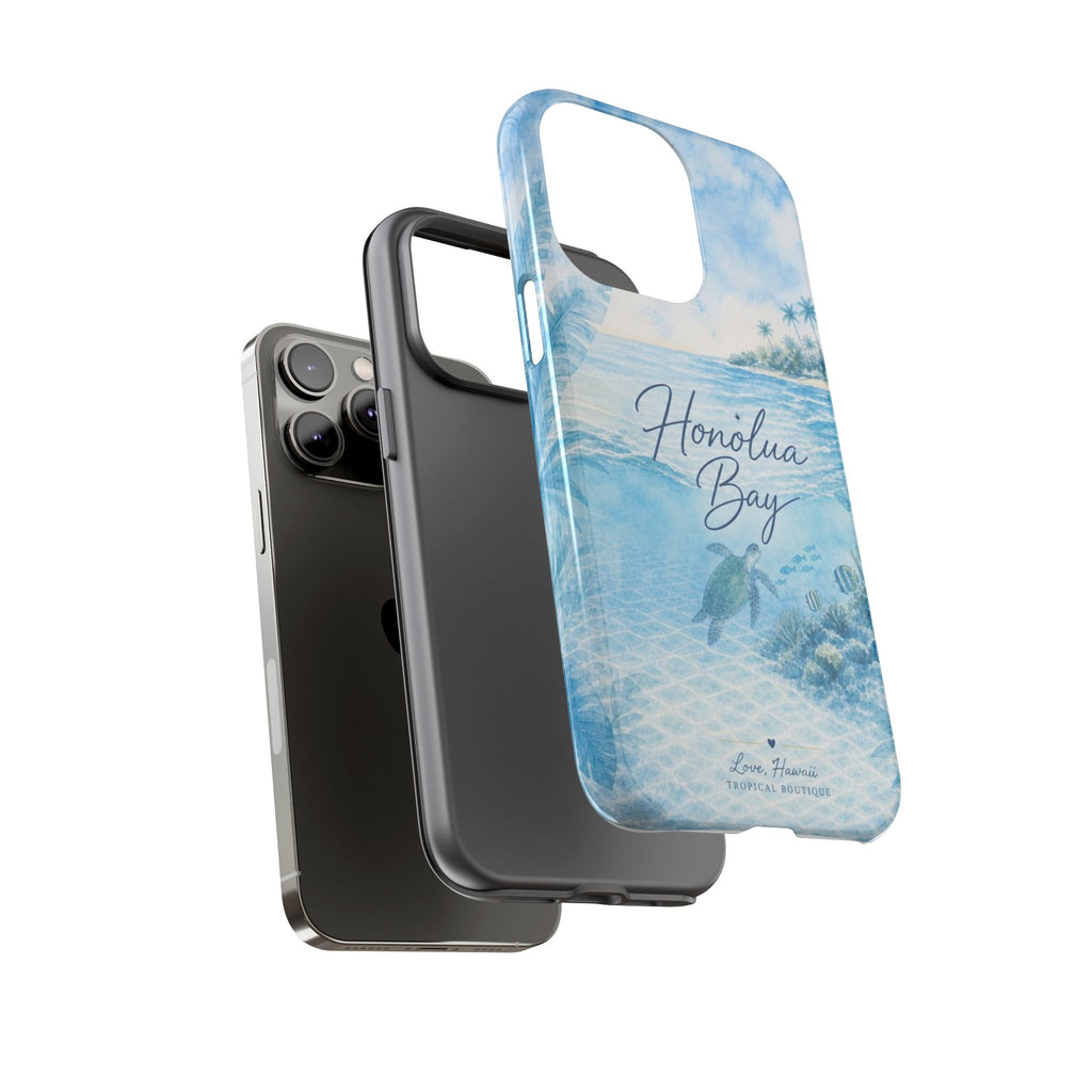Honolua Bay Hawaii Tough Case | Sea Turtle Ocean Art | Tropical Watercolor Phone Cover