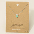 Opal Pineapple Pendant Necklace: Silver/Rhodium