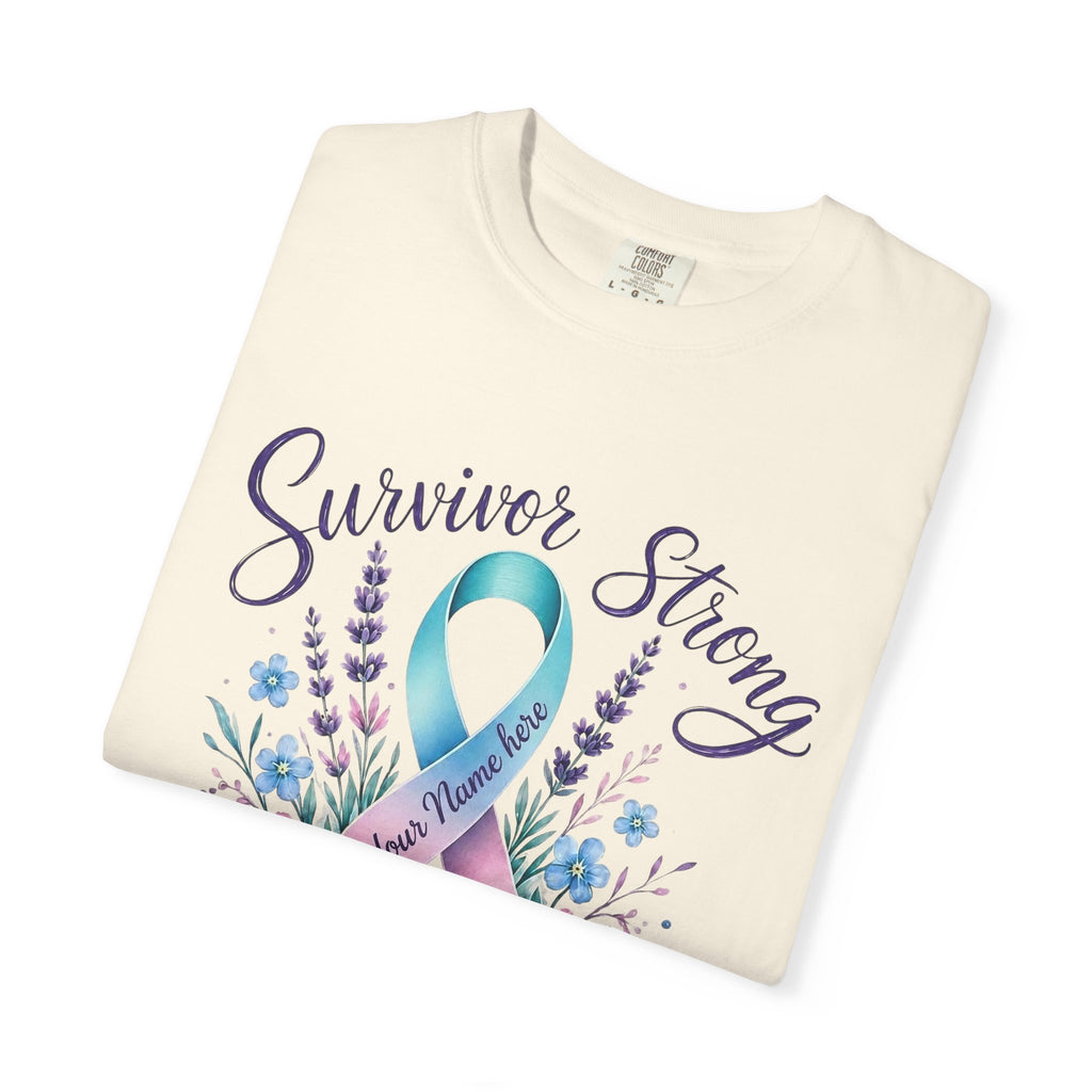 Survivor Strong Ribbon T-Shirt — Thyroid & Awareness Support Tee