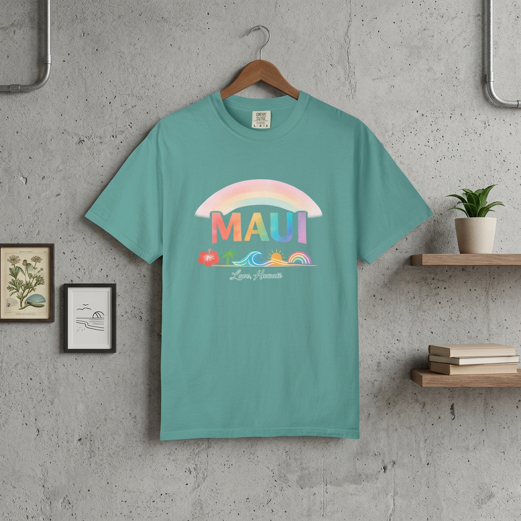 Maui Tropical Rainbow Tee – Love, Hawaii Collection