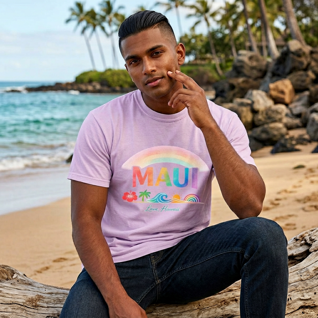 Maui Tropical Rainbow Tee – Love, Hawaii Collection