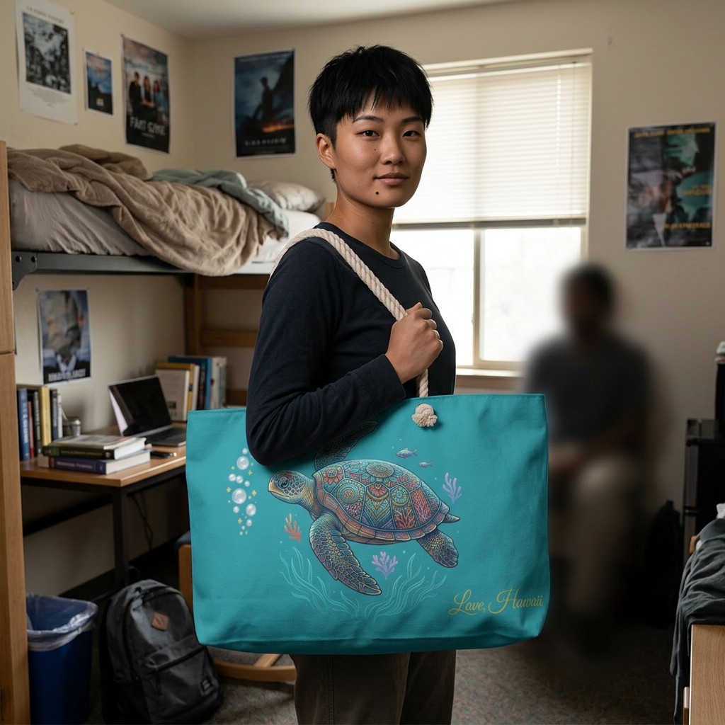 Honu Sea Turtle Weekender Bag – Love, Hawaii Tropical Boutique – Beach Travel Tote