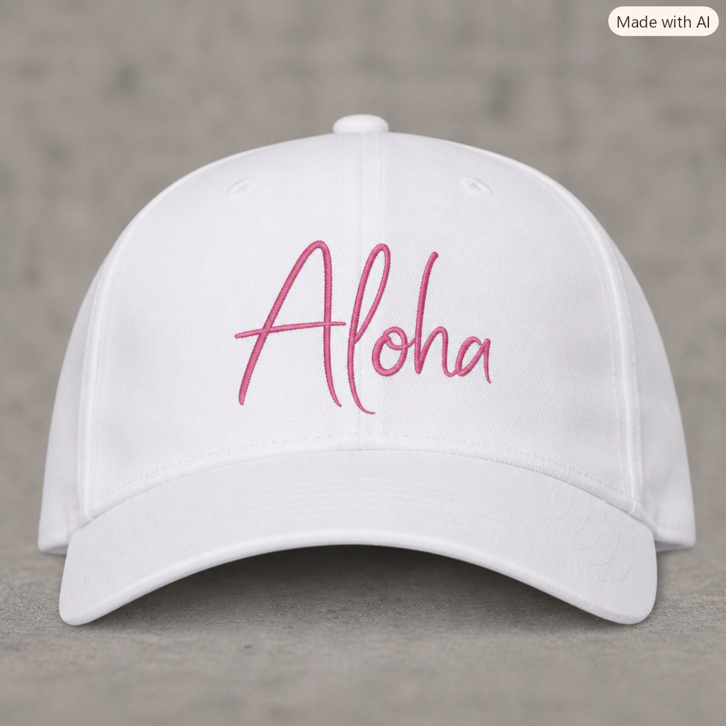 Aloha Embroidered Dad Hat | Love Hawaii Cap |Minimalist Streetwear Baseball Hat
