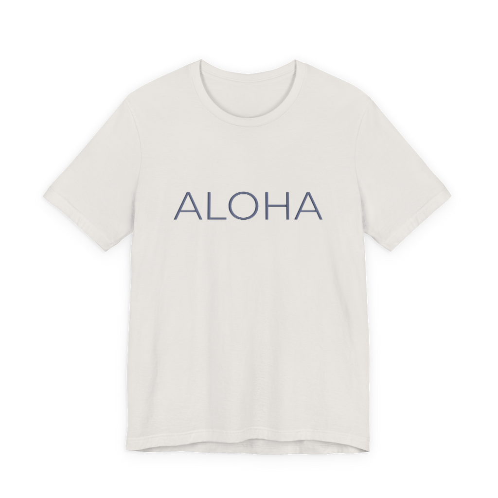 Aloha Minimalist Puff Print Tee | Tropical Vacation T-Shirt