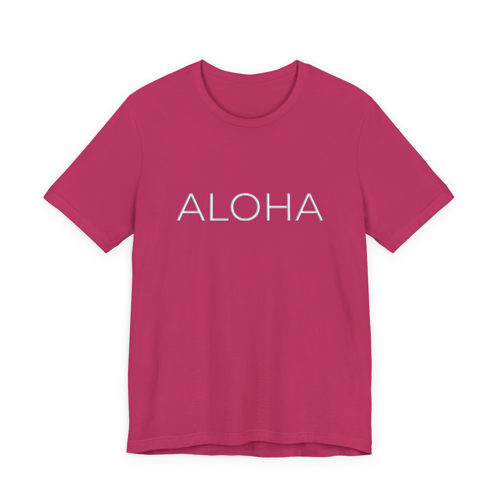 Aloha Minimalist Puff Print Tee | Tropical Vacation T-Shirt