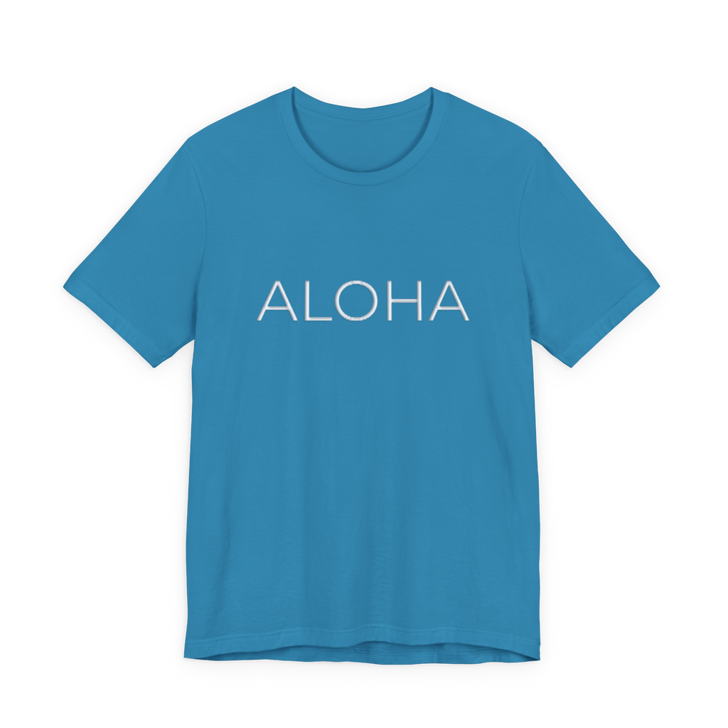 Aloha Minimalist Puff Print Tee | Tropical Vacation T-Shirt
