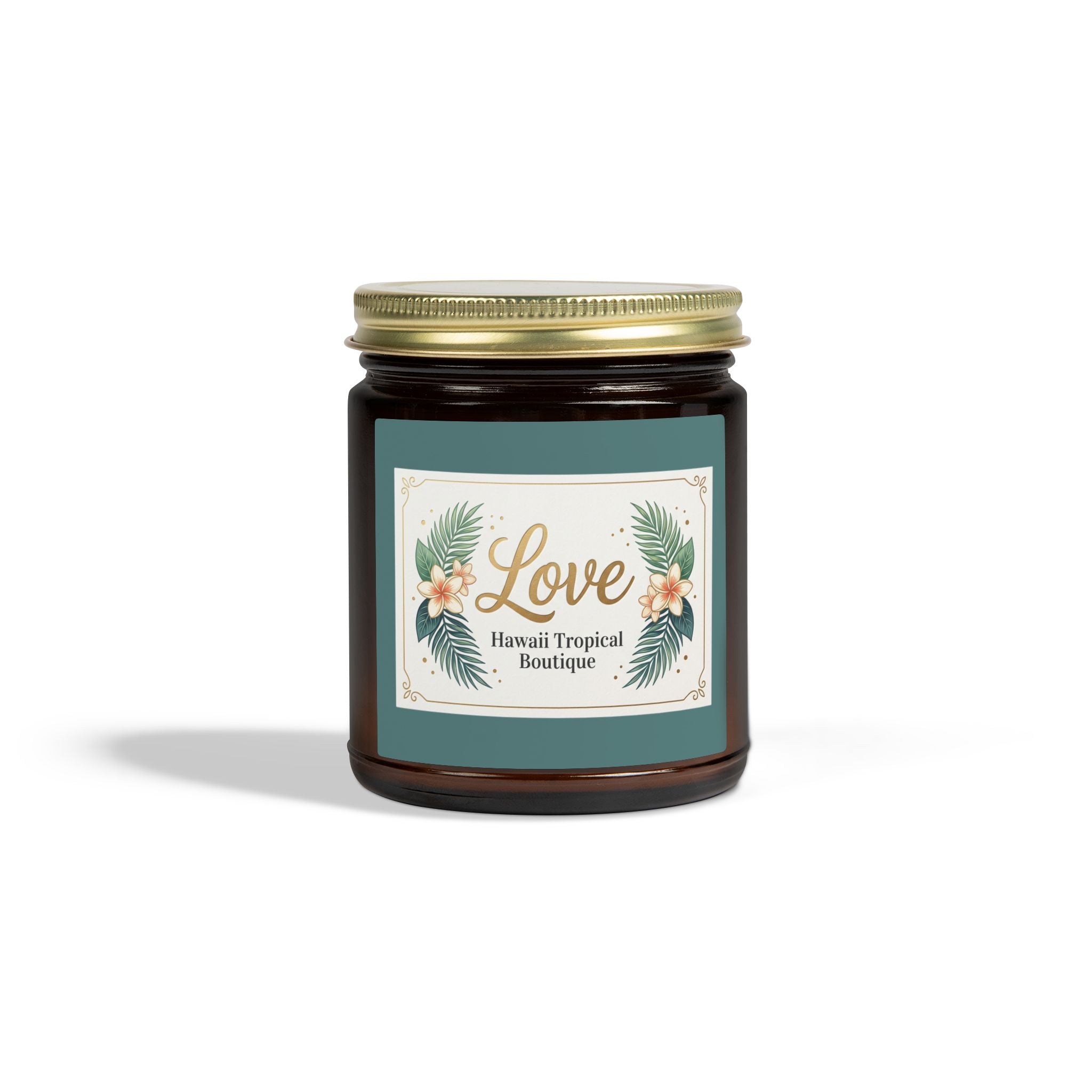 Coconut Apricot Scented Candle — Tropical Boutique Soy Jar (4oz or 9oz)-Love, Hawaii Home Collection