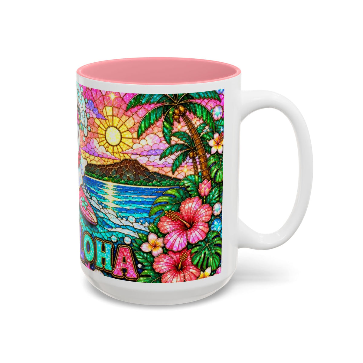 BOOLOHA Surfing Ghost Mug | Two-Tone Accent Coffee Cup