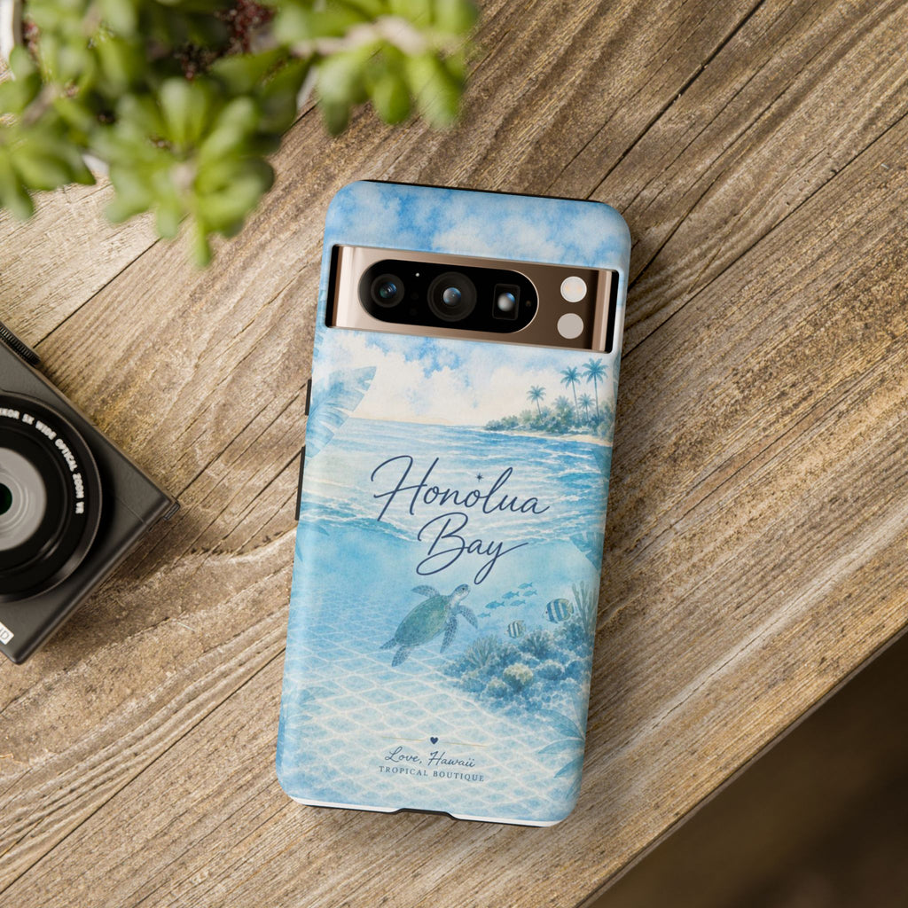 Honolua Bay Hawaii Tough Case | Sea Turtle Ocean Art | Tropical Watercolor Phone Cover