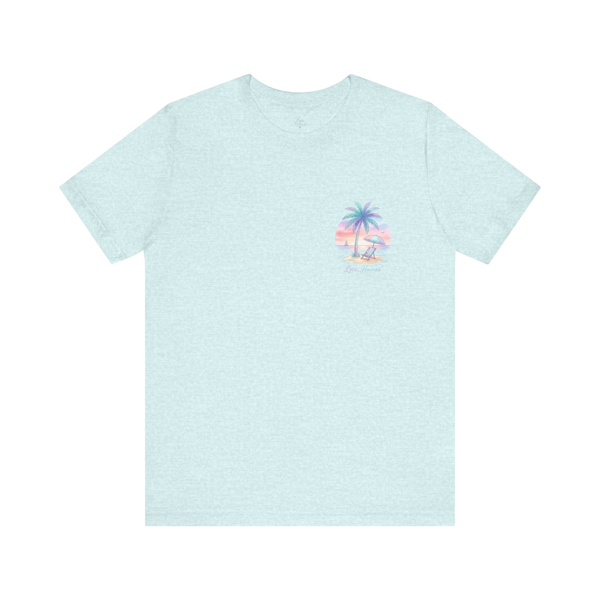 T-Shirt — Lanikai Hawaii Pastel Beach Palm Graphic Tee