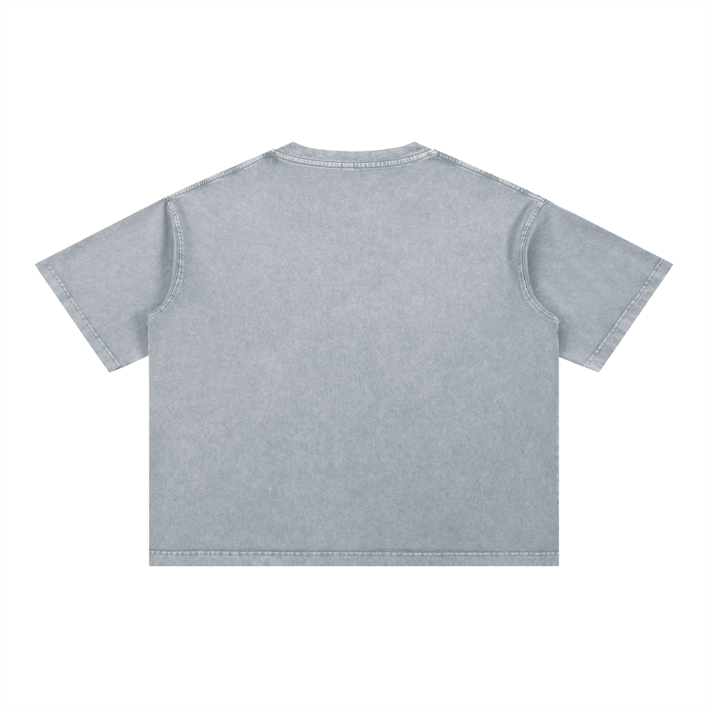 Watercolor Surf Silhouette Tee – Love, Hawaii Collection-Mineral Wash Boxy Cotton T-Shirt