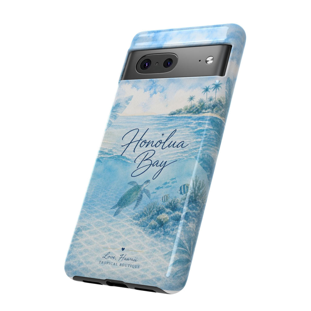 Honolua Bay Hawaii Tough Case | Sea Turtle Ocean Art | Tropical Watercolor Phone Cover
