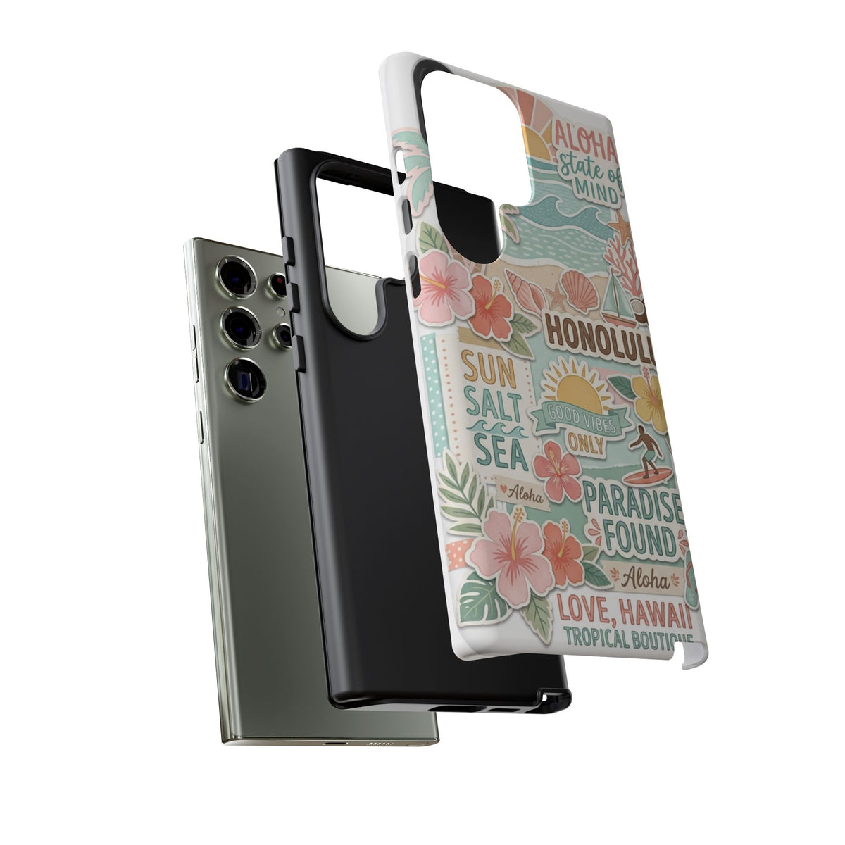 Hawaii Beach Collage Phone Case | Tropical Honolulu Floral Paradise