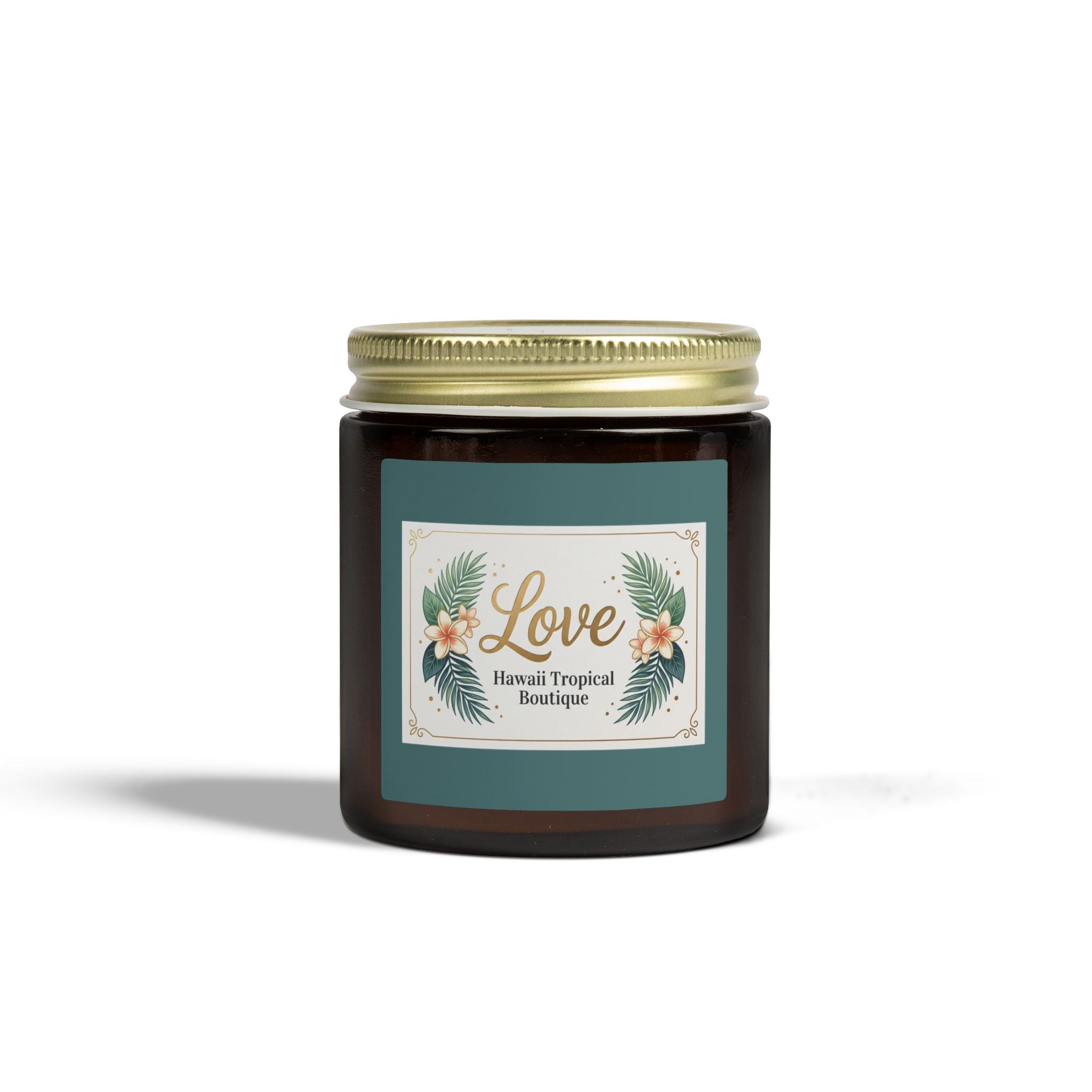 Coconut Apricot Scented Candle — Tropical Boutique Soy Jar (4oz or 9oz)-Love, Hawaii Home Collection