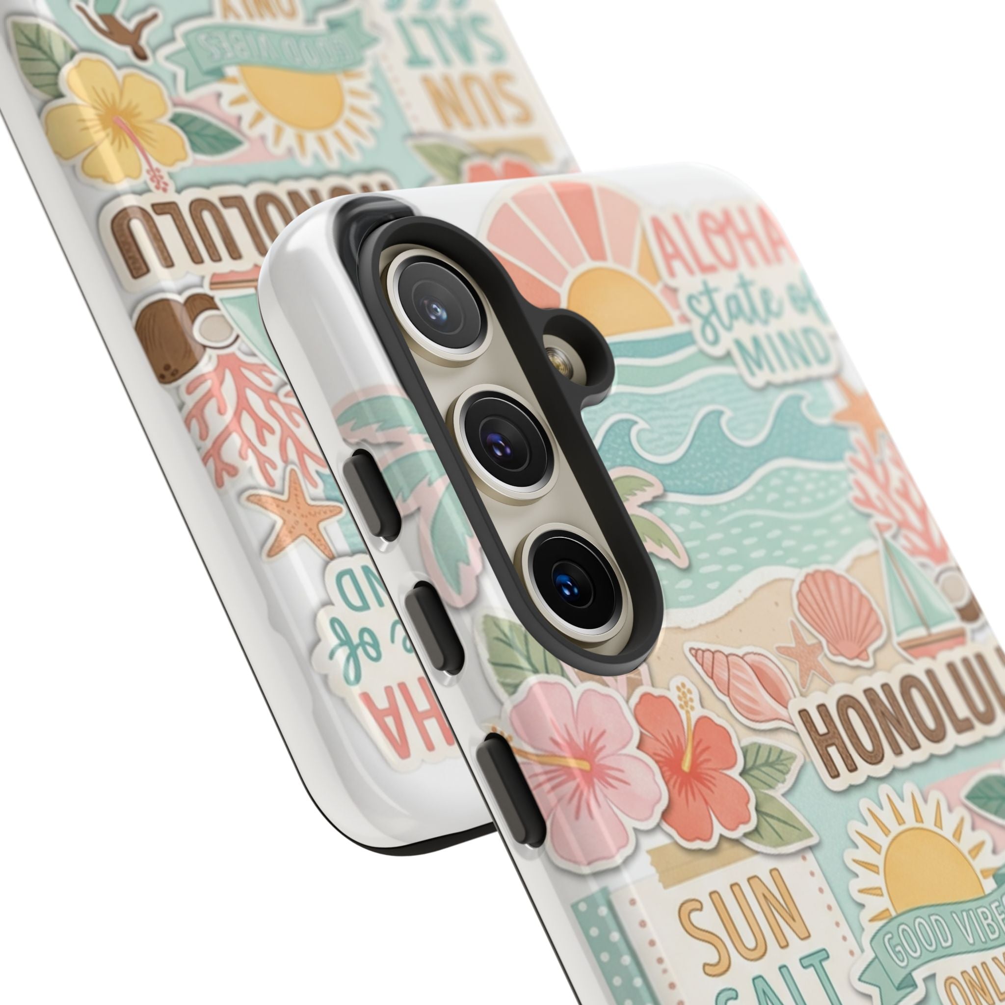 Hawaii Beach Collage Phone Case | Tropical Honolulu Floral Paradise