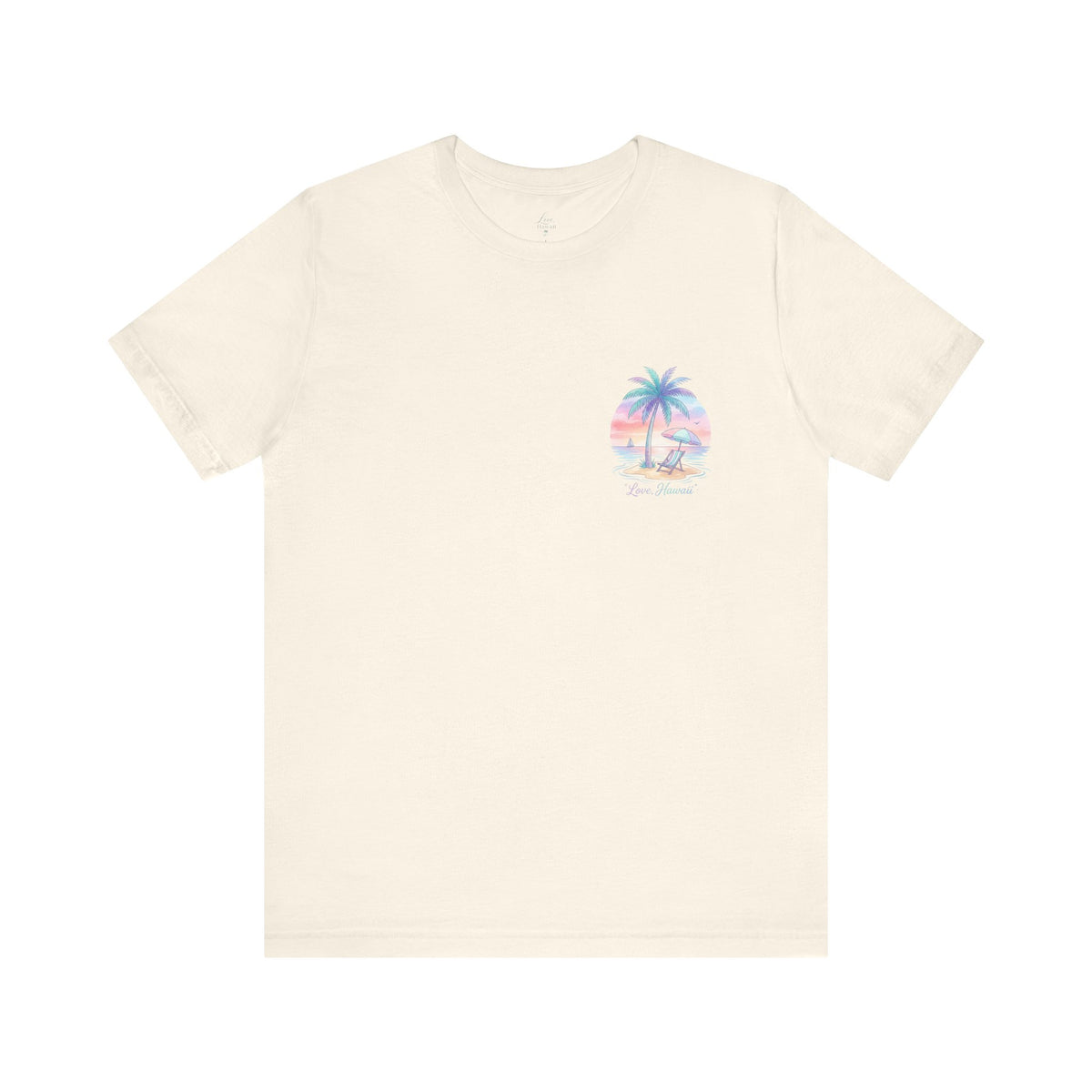 T-Shirt — Lanikai Hawaii Pastel Beach Palm Graphic Tee