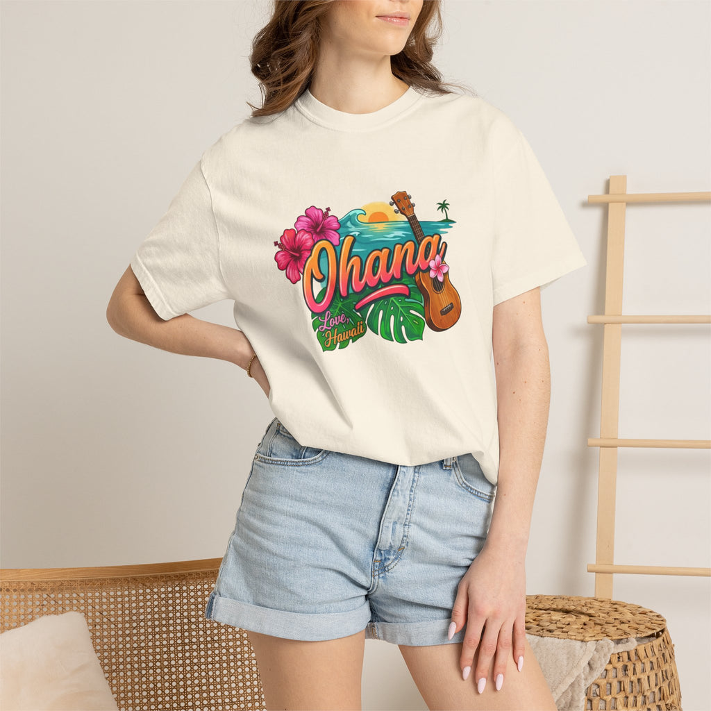 Ohana Tropical Sunset Tee-Love, Hawaii Collection