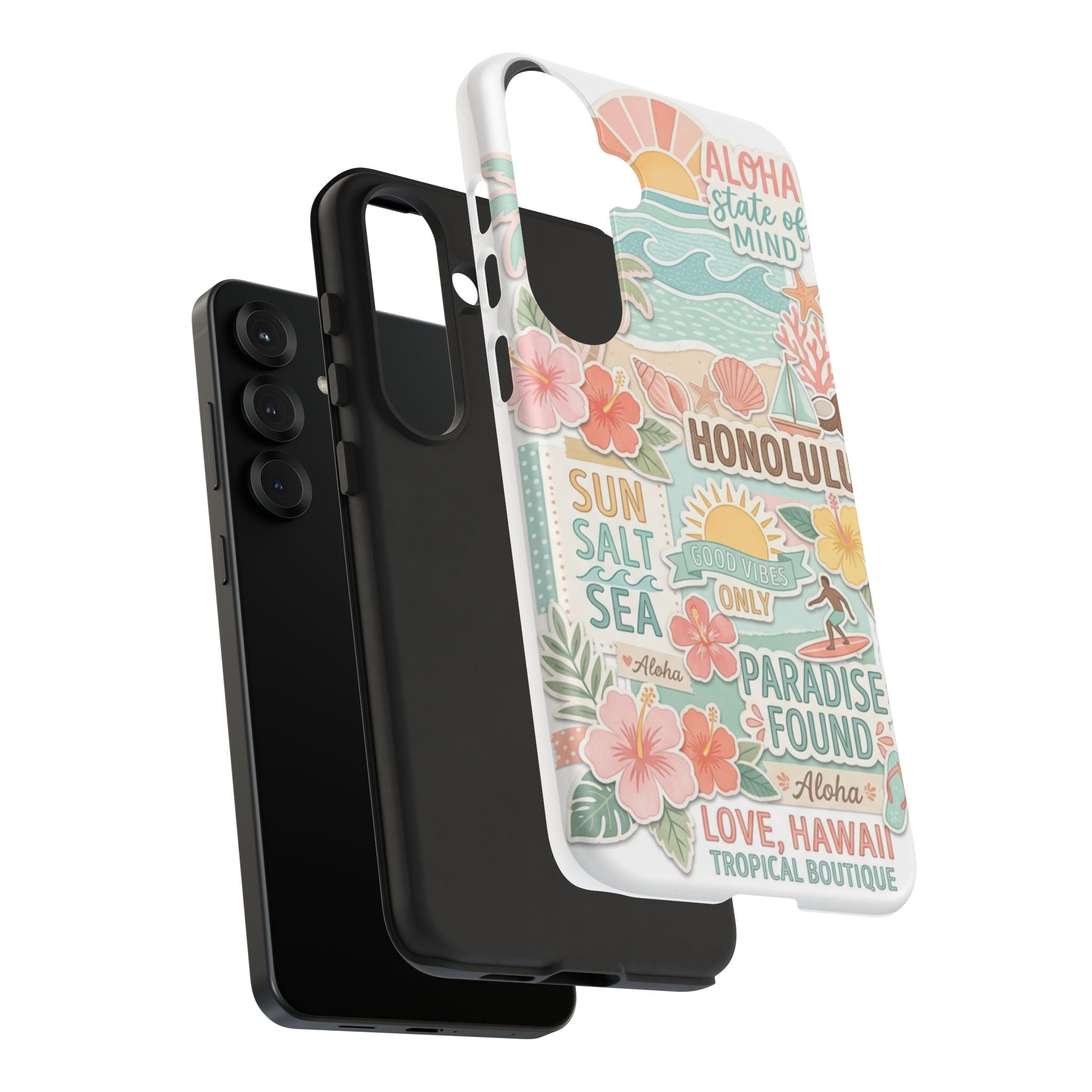Hawaii Beach Collage Phone Case | Tropical Honolulu Floral Paradise