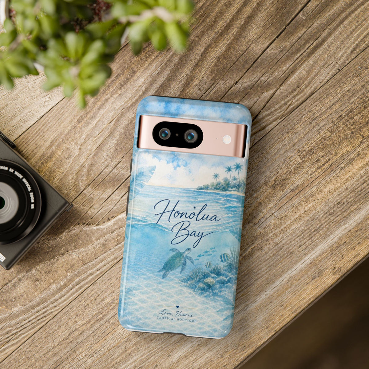 Honolua Bay Hawaii Tough Case | Sea Turtle Ocean Art | Tropical Watercolor Phone Cover