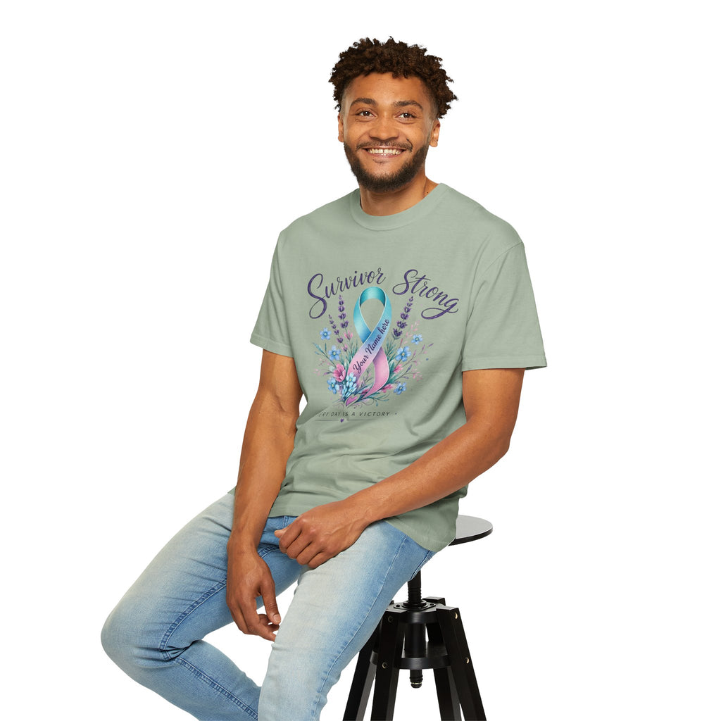 Survivor Strong Ribbon T-Shirt — Thyroid & Awareness Support Tee