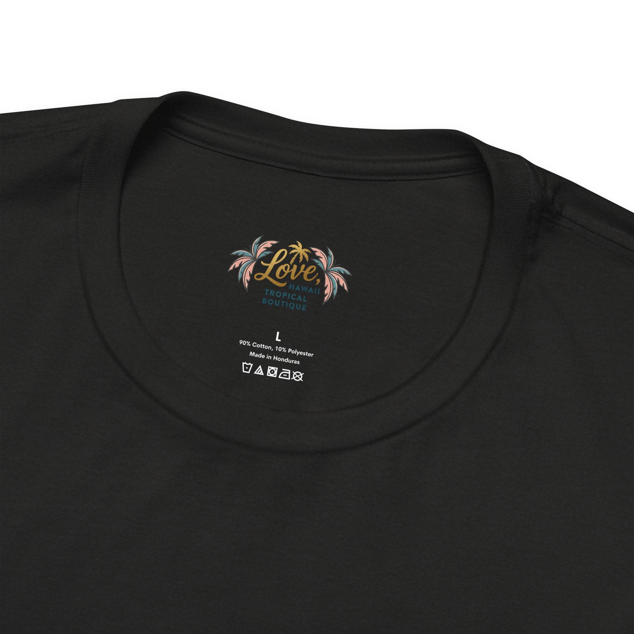 Sea La Vie beach palm graphic Tee | tropical waves, palm tree, hibiscus