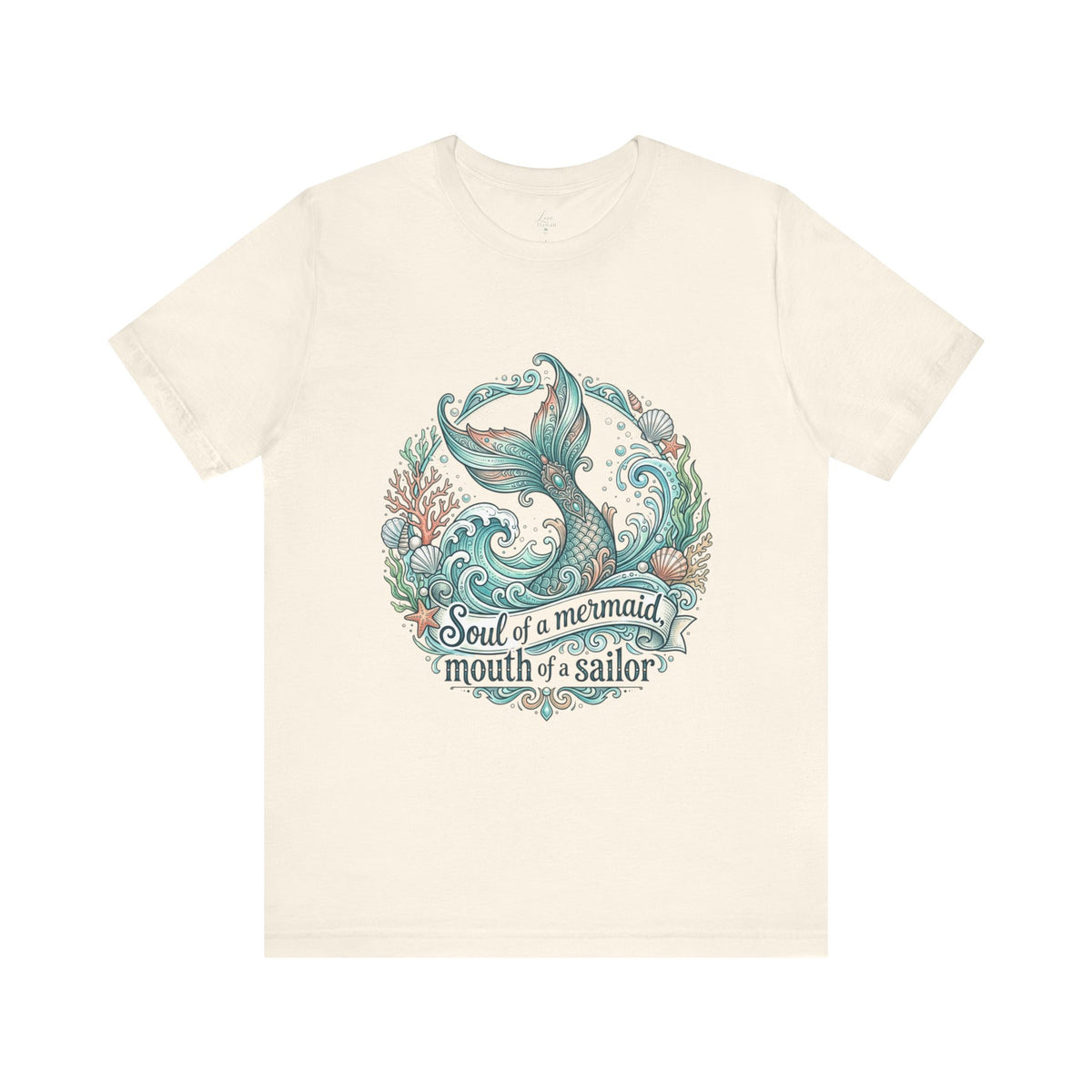 Soul of a Mermaid Mouth of a Sailor Tee | Mermaid Tail Nautical Tee