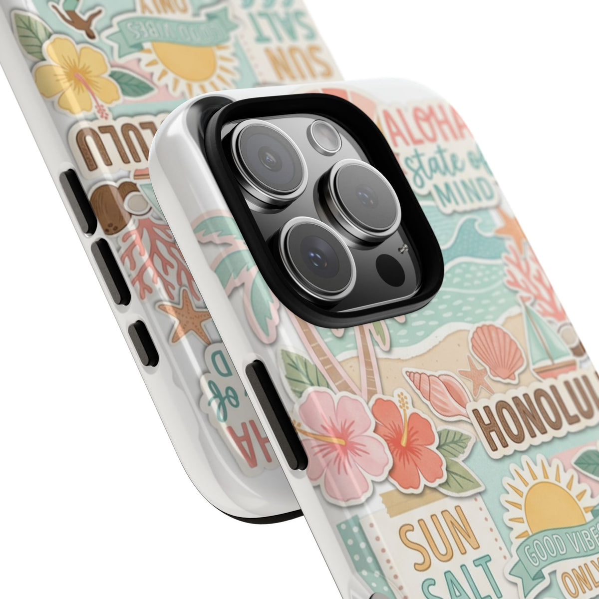 Hawaii Beach Collage Phone Case | Tropical Honolulu Floral Paradise