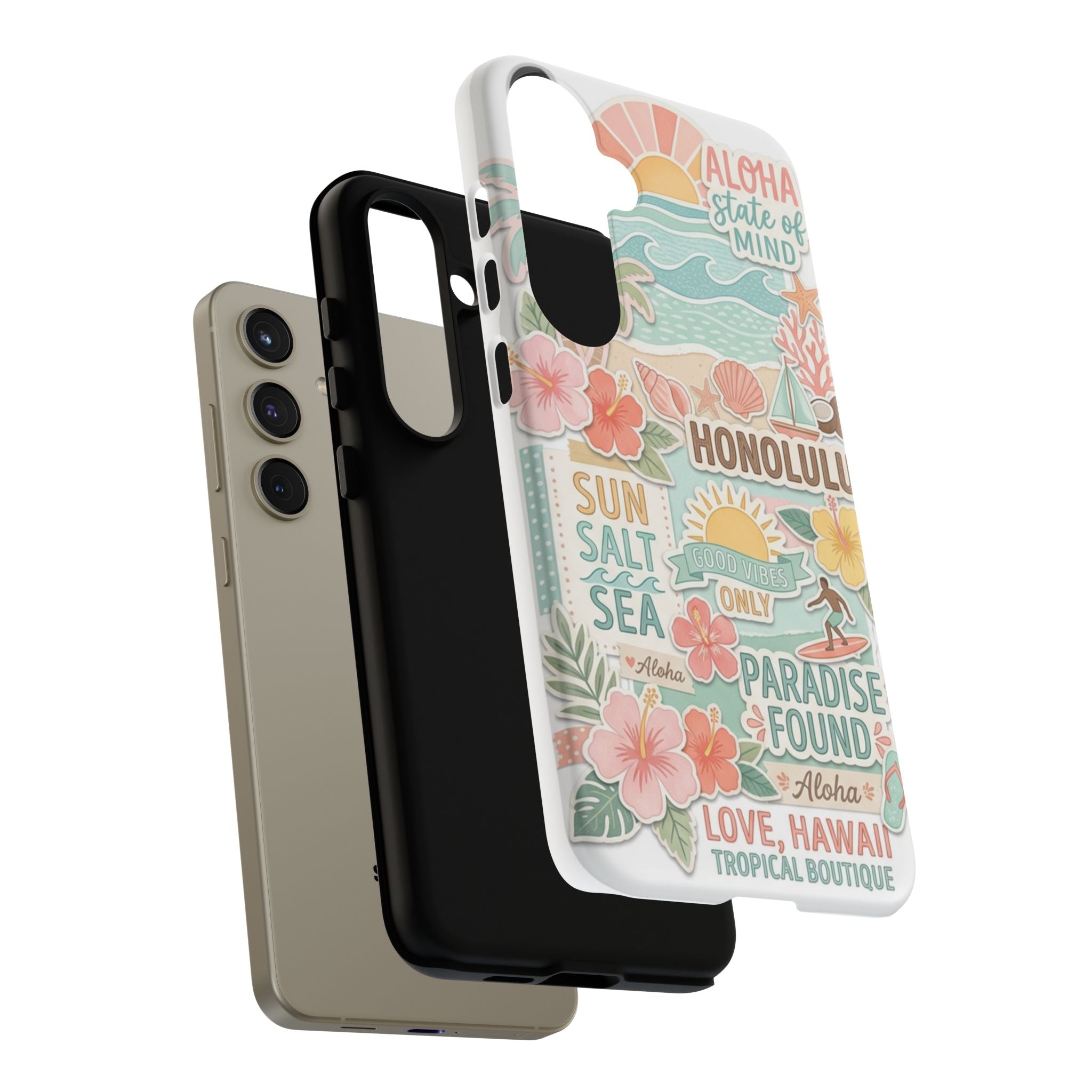 Hawaii Beach Collage Phone Case | Tropical Honolulu Floral Paradise