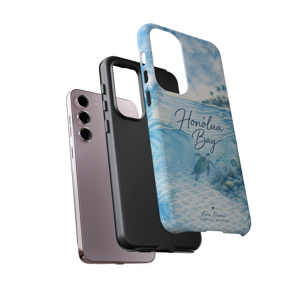 Honolua Bay Hawaii Tough Case | Sea Turtle Ocean Art | Tropical Watercolor Phone Cover