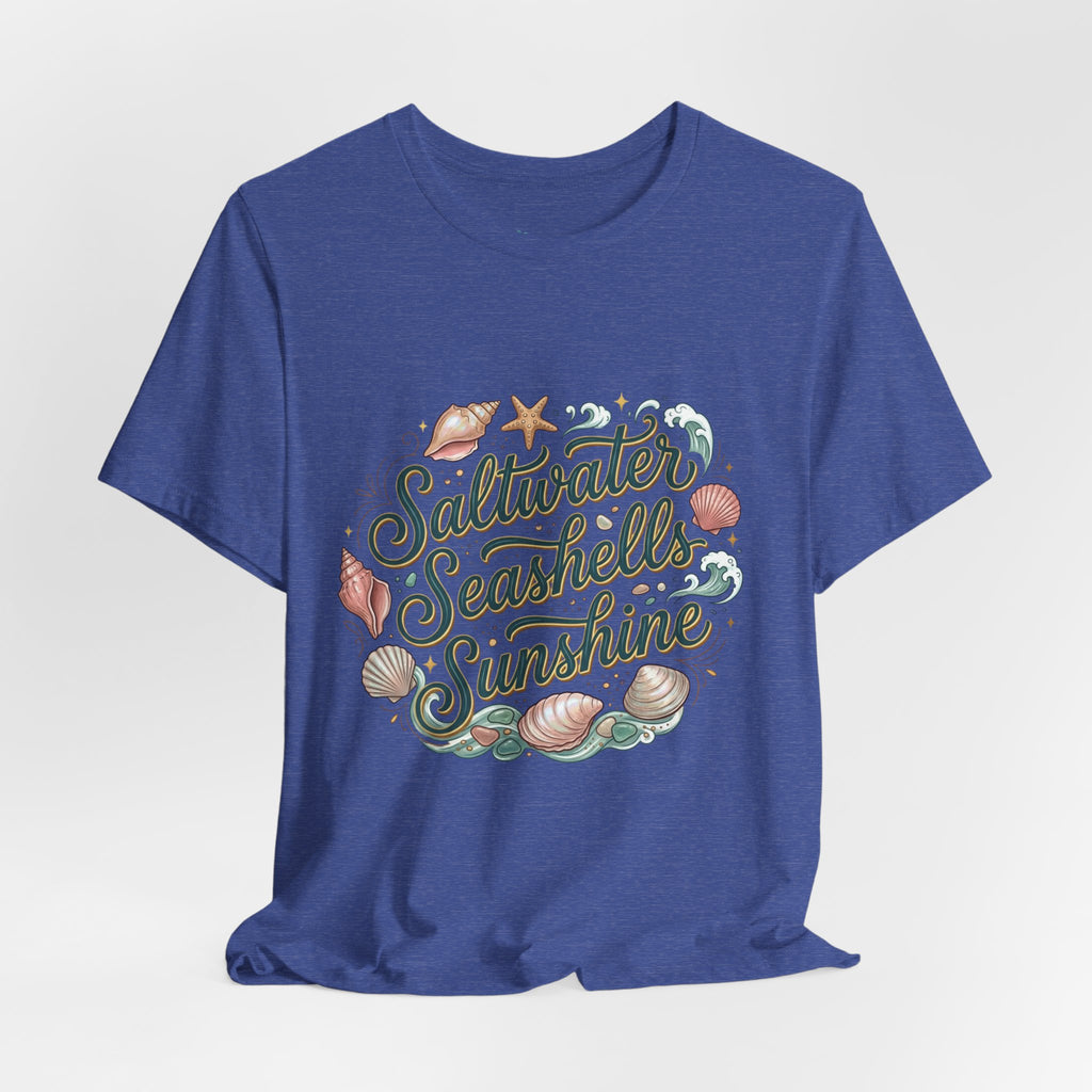 Saltwater Seashells Sunshine T-Shirt — Beachy Coastal Graphic Tee