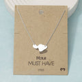 Maui Island Outline Pendant Necklace – Silver