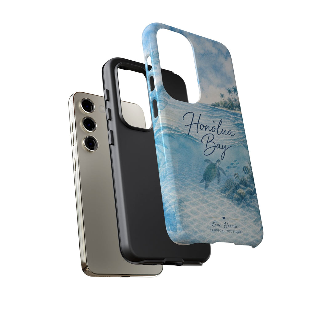 Honolua Bay Hawaii Tough Case | Sea Turtle Ocean Art | Tropical Watercolor Phone Cover