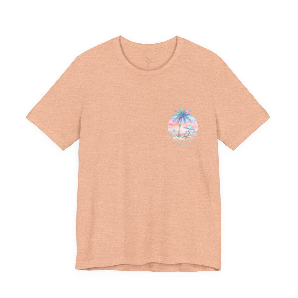 T-Shirt — Lanikai Hawaii Pastel Beach Palm Graphic Tee