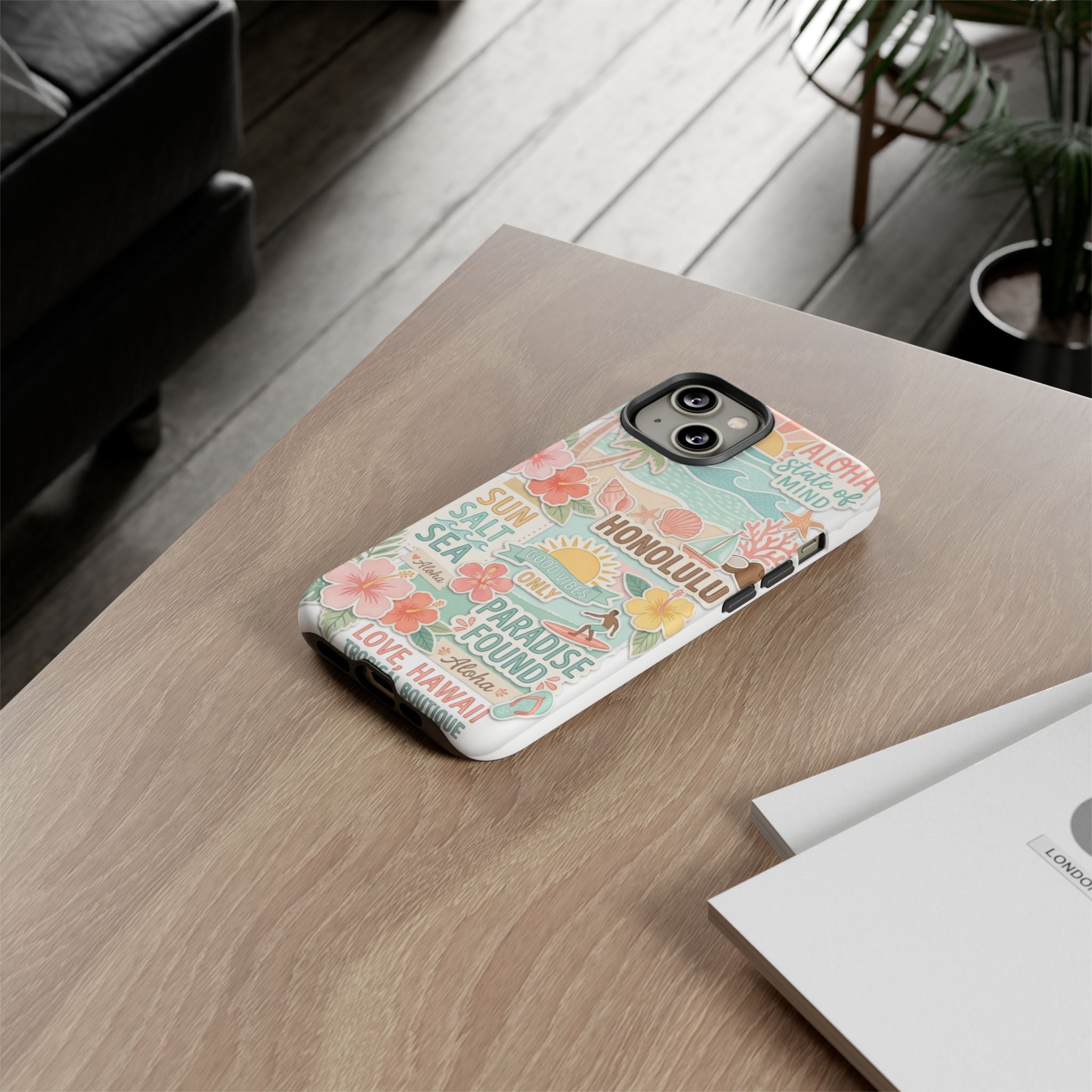 Hawaii Beach Collage Phone Case | Tropical Honolulu Floral Paradise