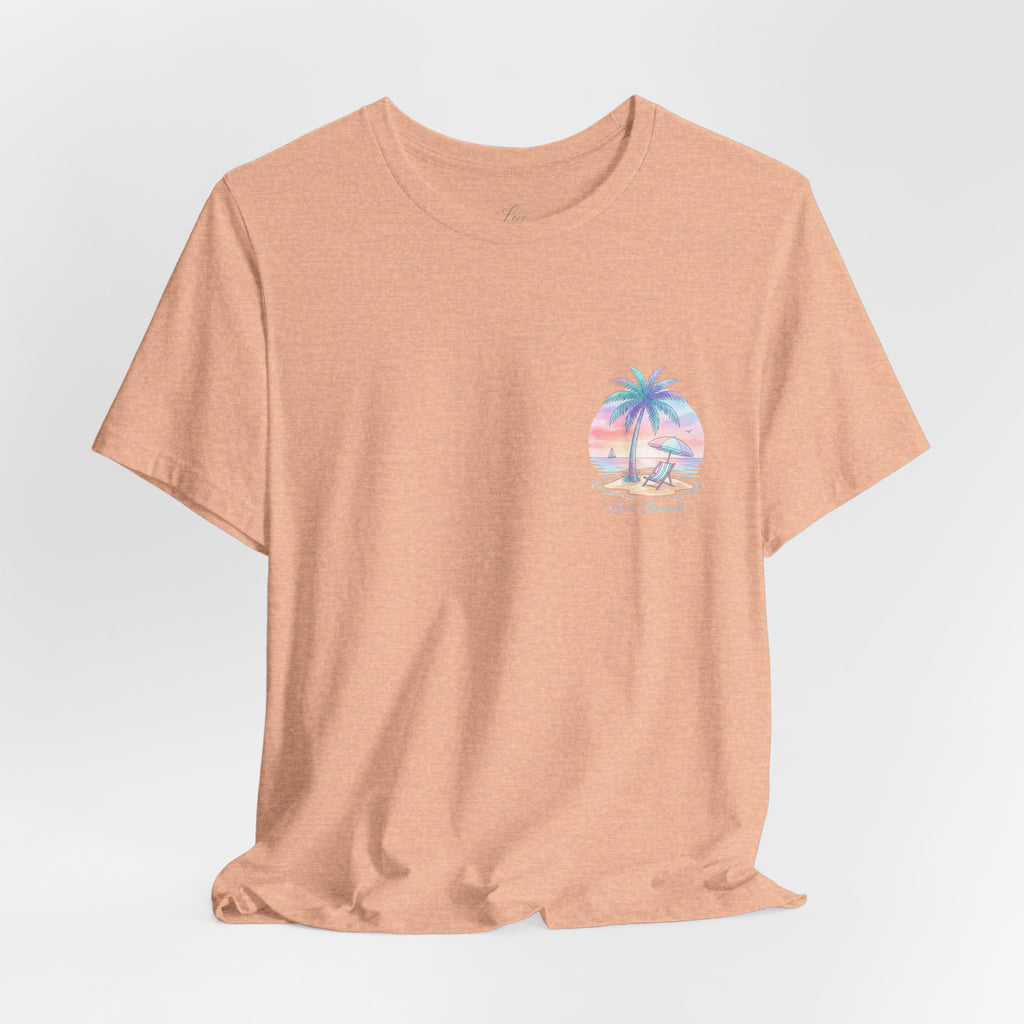 T-Shirt — Lanikai Hawaii Pastel Beach Palm Graphic Tee