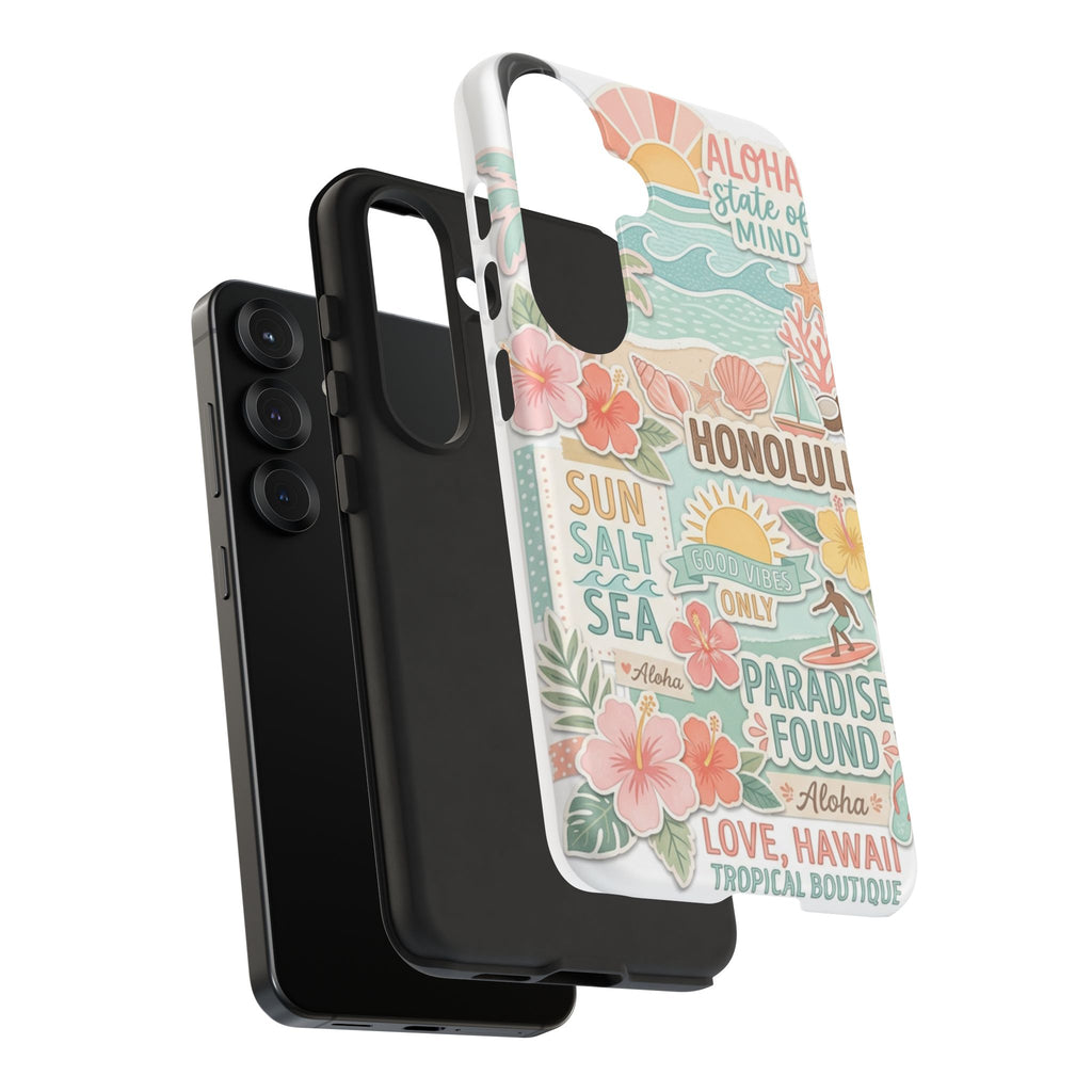 Hawaii Beach Collage Phone Case | Tropical Honolulu Floral Paradise