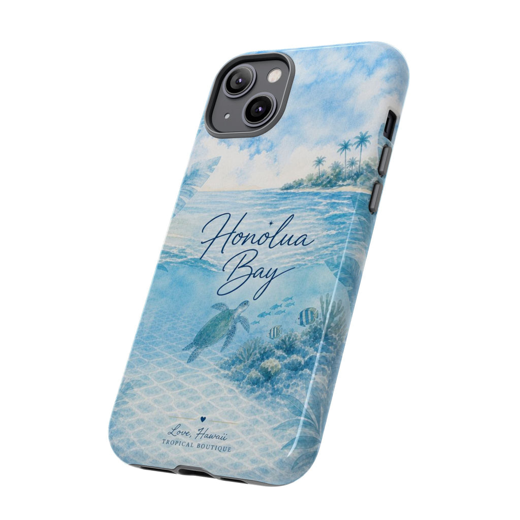 Honolua Bay Hawaii Tough Case | Sea Turtle Ocean Art | Tropical Watercolor Phone Cover
