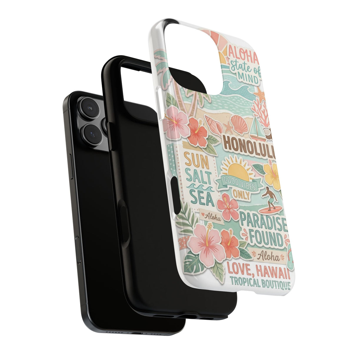 Hawaii Beach Collage Phone Case | Tropical Honolulu Floral Paradise